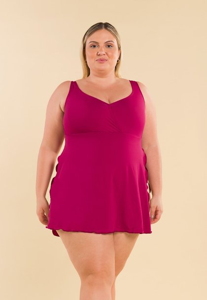 Maiô com Saída de Praia Embutida Rosa Desejo Ilhas Rio