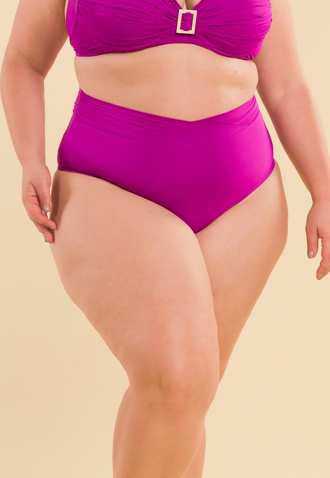 Tanga Cós Alto Barra Transpassada Roxo Gaia