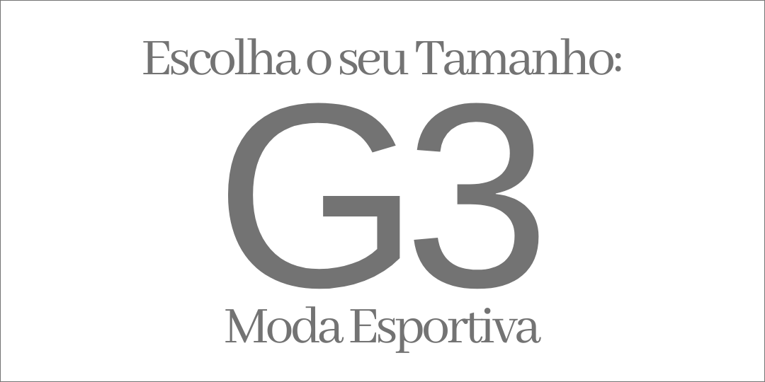 MODA ESPORTIVA TAMANHO G3