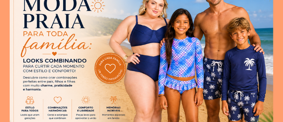 Moda Praia para Toda a Família: Looks Combinando